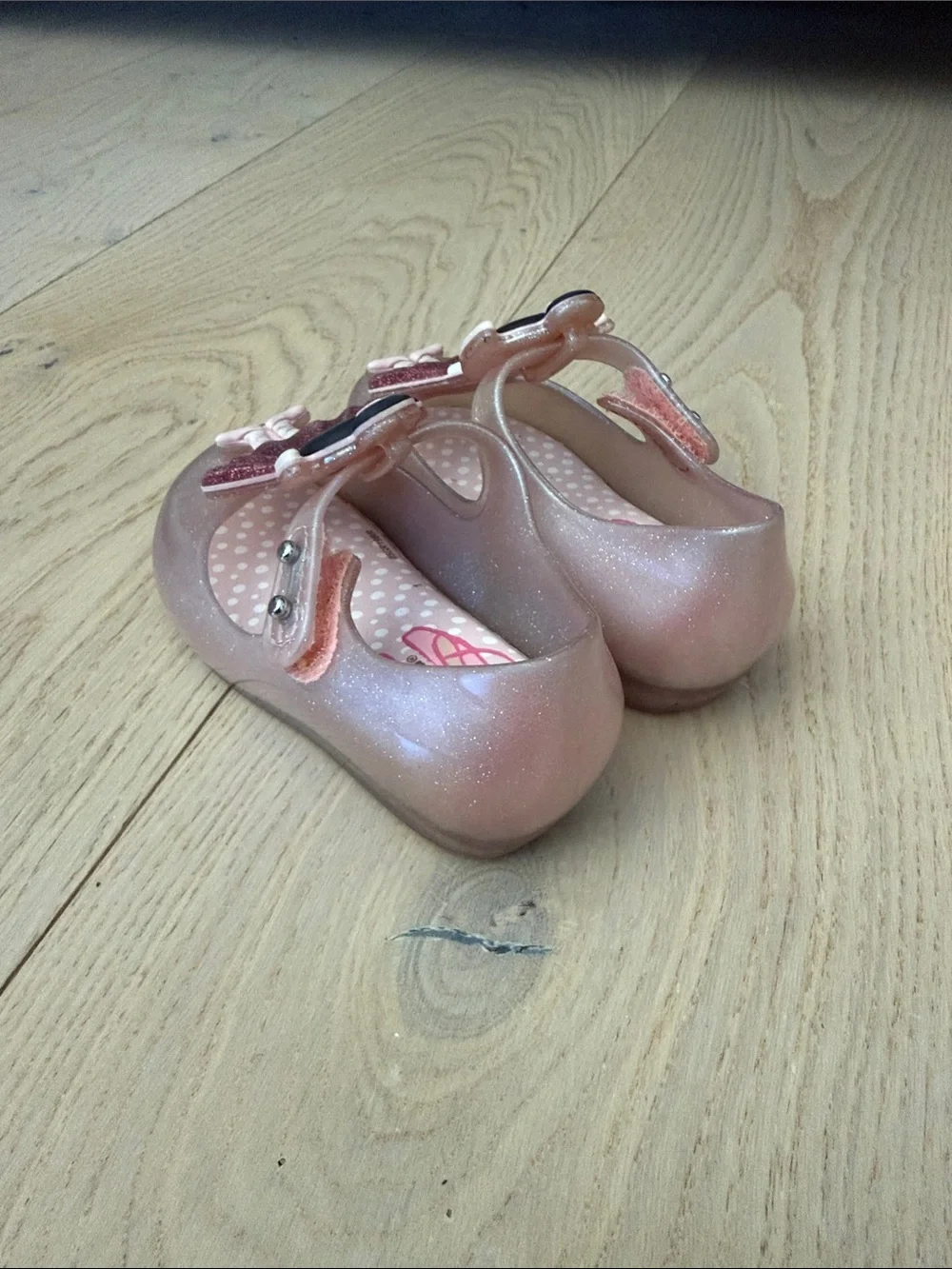 Melissa Girls Pink Glitter Ballet Doll Mary Jane Shoes.  Size 7